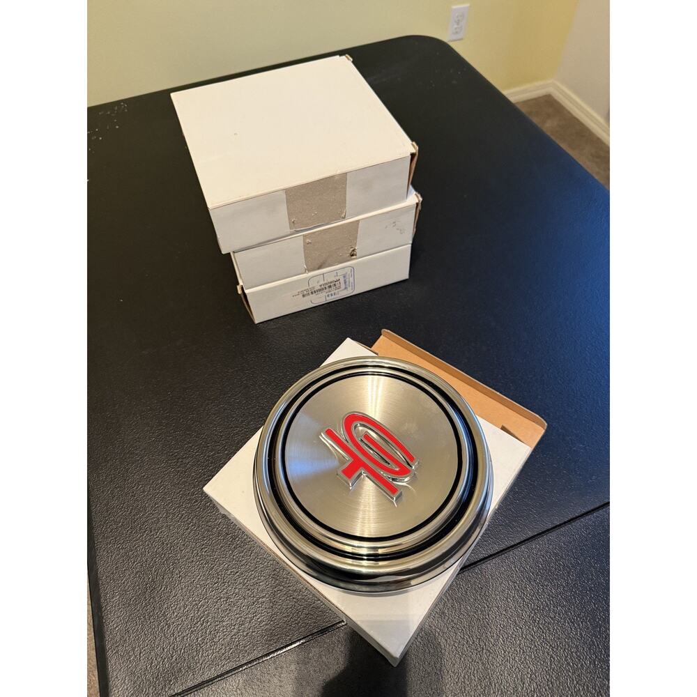 Scott Drake C8OZ-1130-C Mustang GT 1968 1969 Hub Caps Red GT Center Caps Set